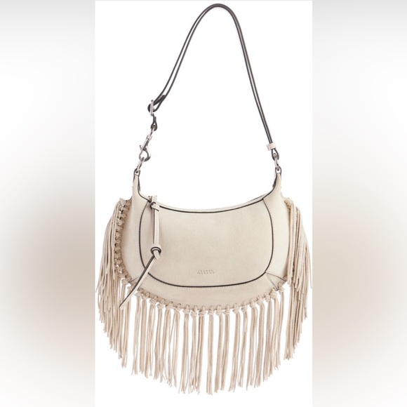 ✨3X Host Pick✨Isabel Marant Oskan Moon Fringe Suede Shoulder Bag - Picture 1 of 11
